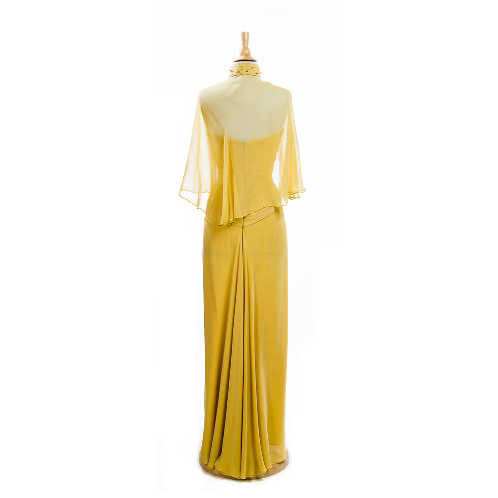Thumbnail: Custom Made Gold Evening Gown