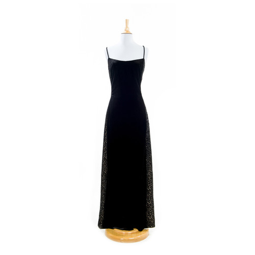 blue dress for baby girl Classy Spaghetti Straps Sheath Black Velvet Long Party Dress, DP3782 –  DSProm