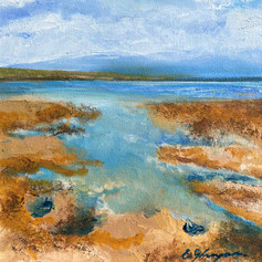 Tiptoe In The Sand Oil On Canvas