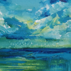 In Turquoise Skies Acrylic On Canvas