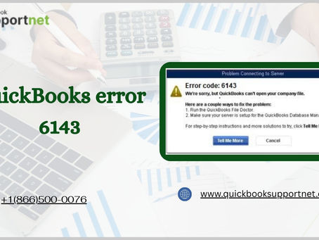 QuickBooks error 6143
