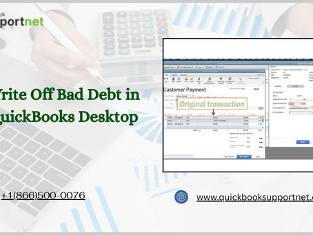 Write Off Bad Debt in QuickBooks Desktop