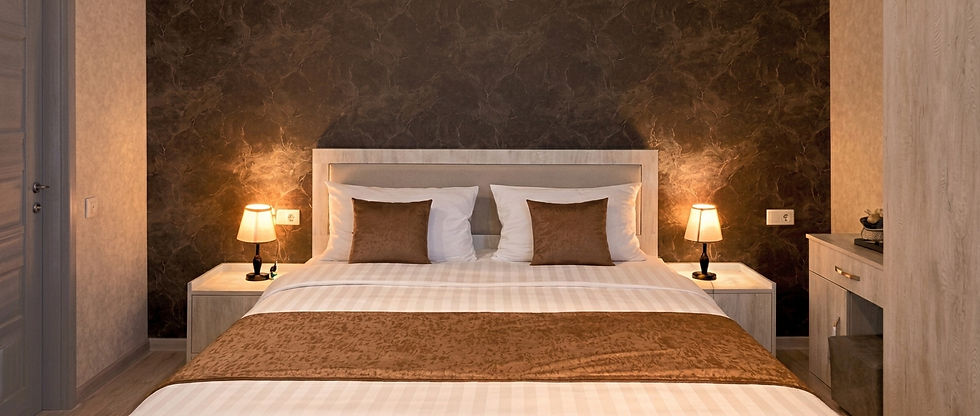 bedroom of the deluxe room