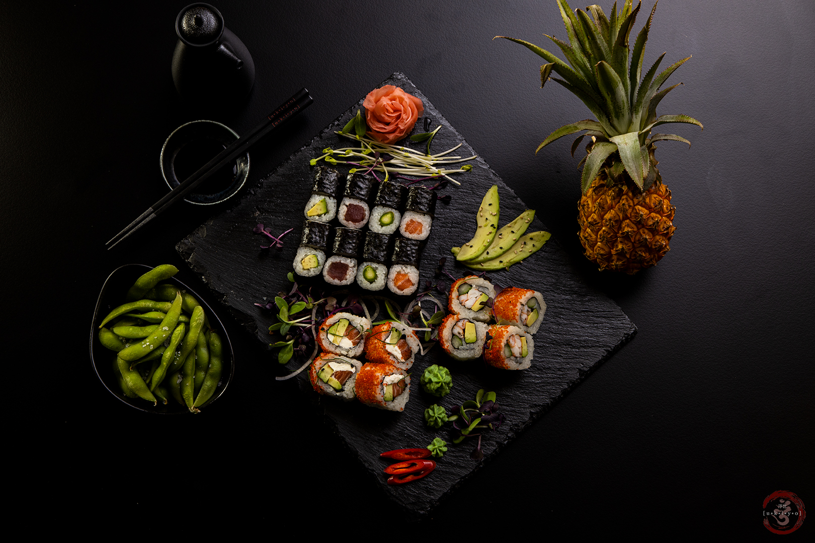 Arranged Food and Objects