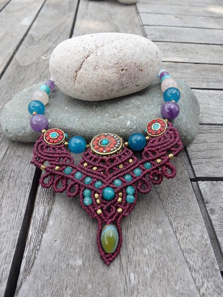 Miniatura: Collar de macramé Violeta