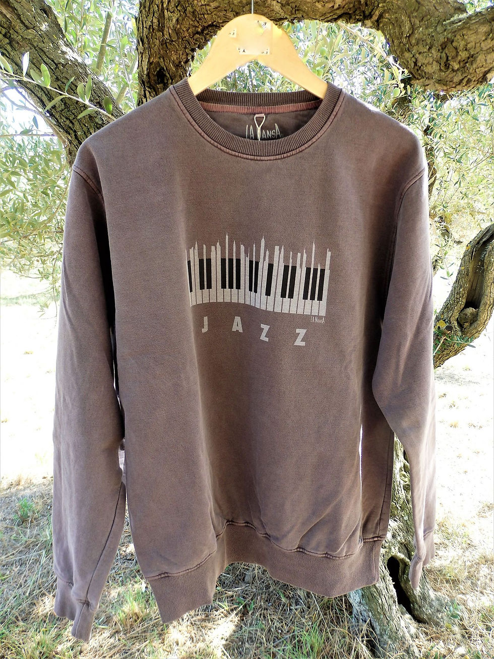 Miniatura: Sudadera algodón Piano, color granada