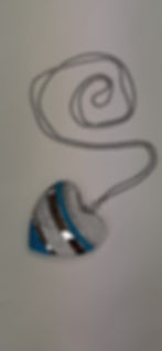 Cuore smalto Azzurro