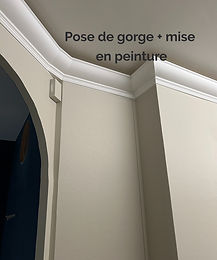 pose de gorge + peinture