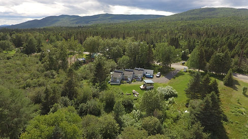 Vue aérienne du site des chalets