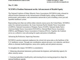 NCEMNA Position Statement on the Advancement of Health Equity