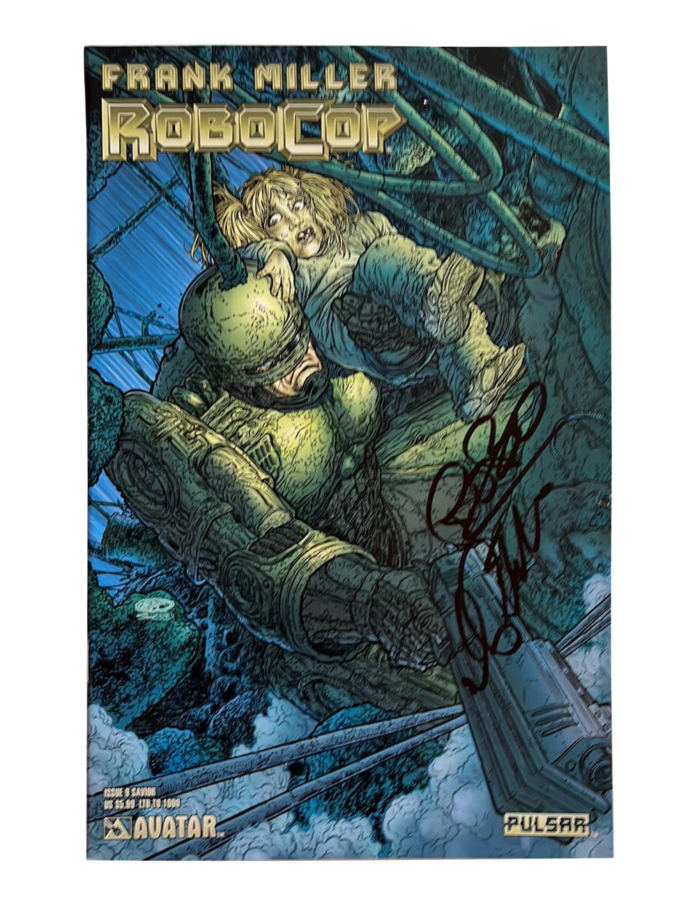 Robocop Miller #9 Savior Ltd Ed Cover Wrap Comic Signed by Peter We