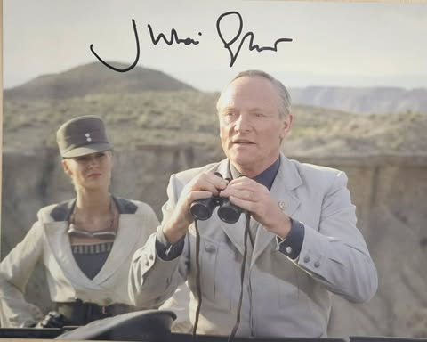 Julian Glover Signed Indiana Jones Binoculars 10x8” Print