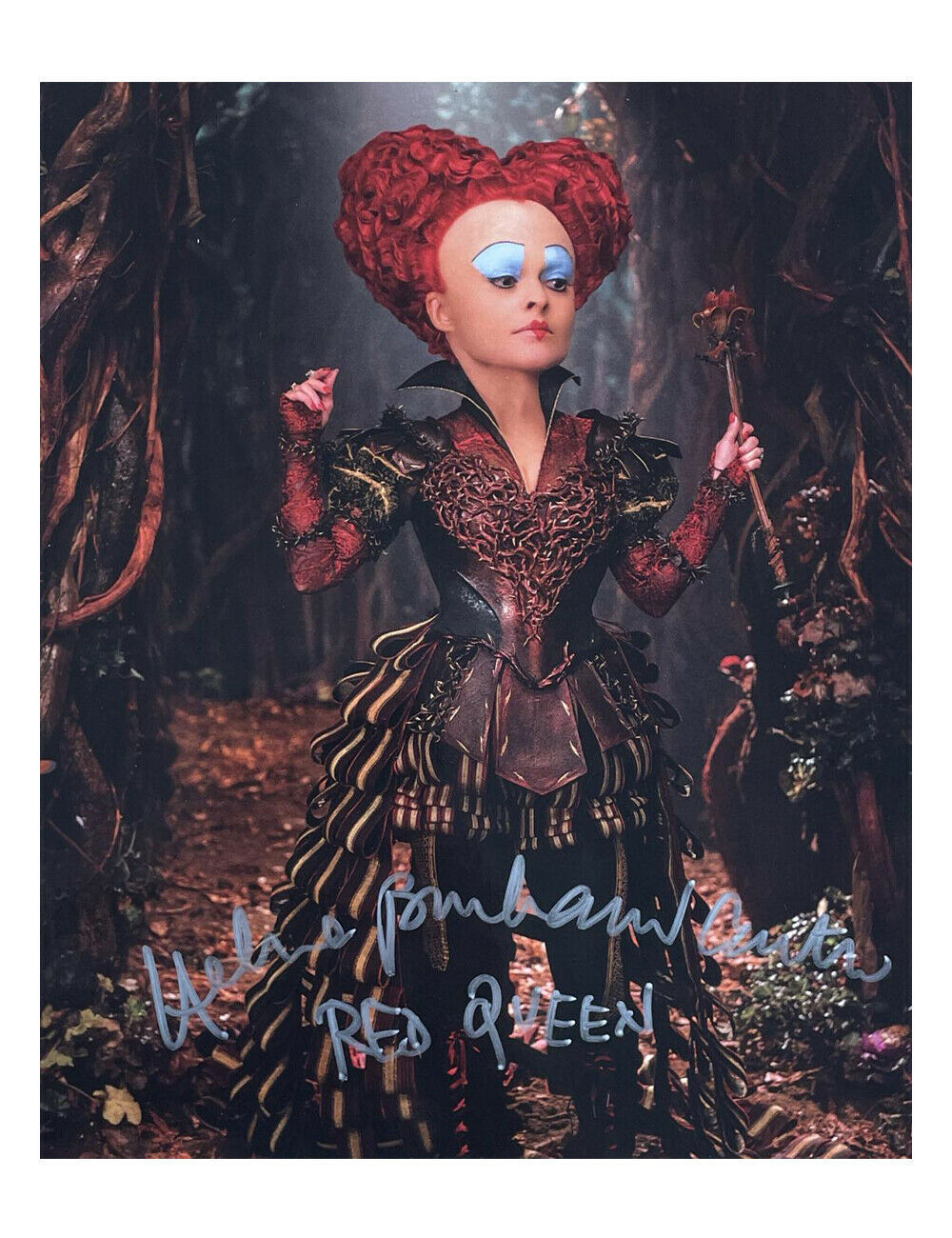 8x10 Alice in Wonderland Print Signed by Helena Bonham Carter