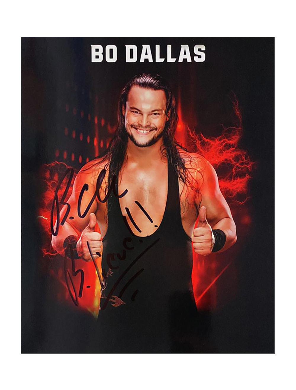 8x10 Print Signed by Wrestling Superstar Bo Dallas