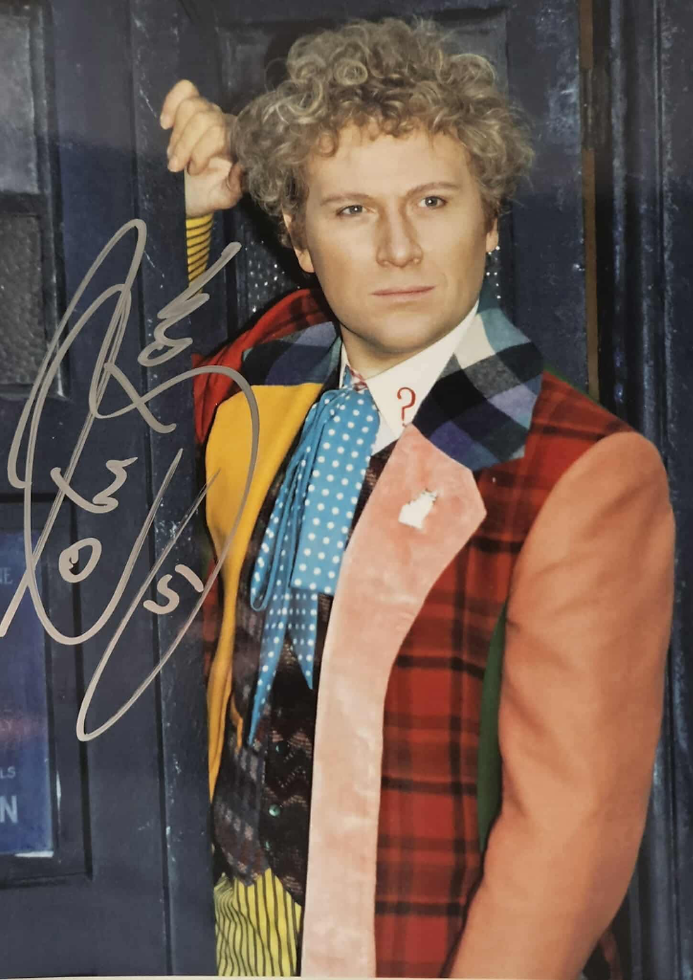 Thumbnail: 8x10" Doctor Who In Tardis Door Print Signed by Colin Baker