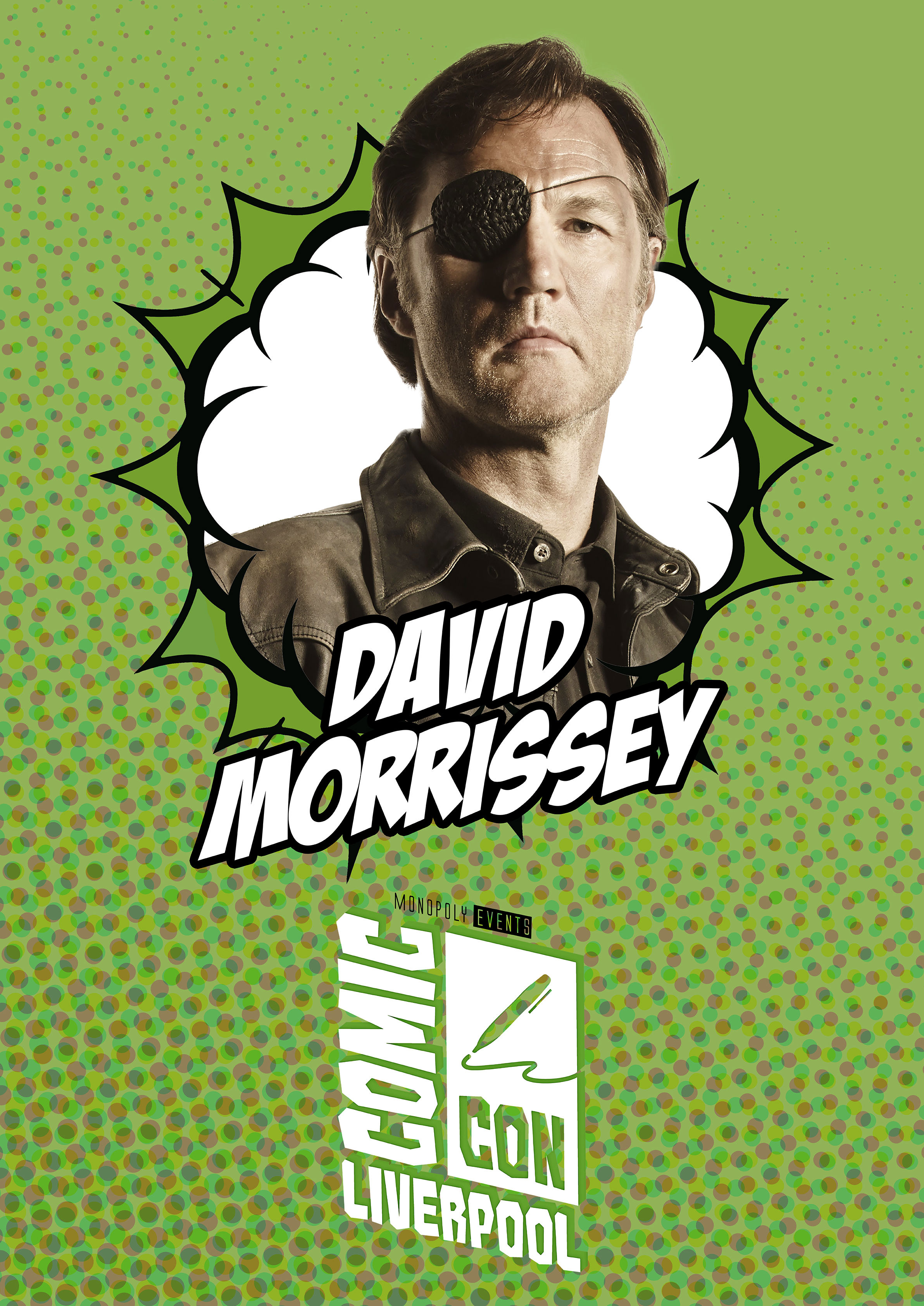 David Morrisey Signed Comic Con Liverpool A0 Poster
