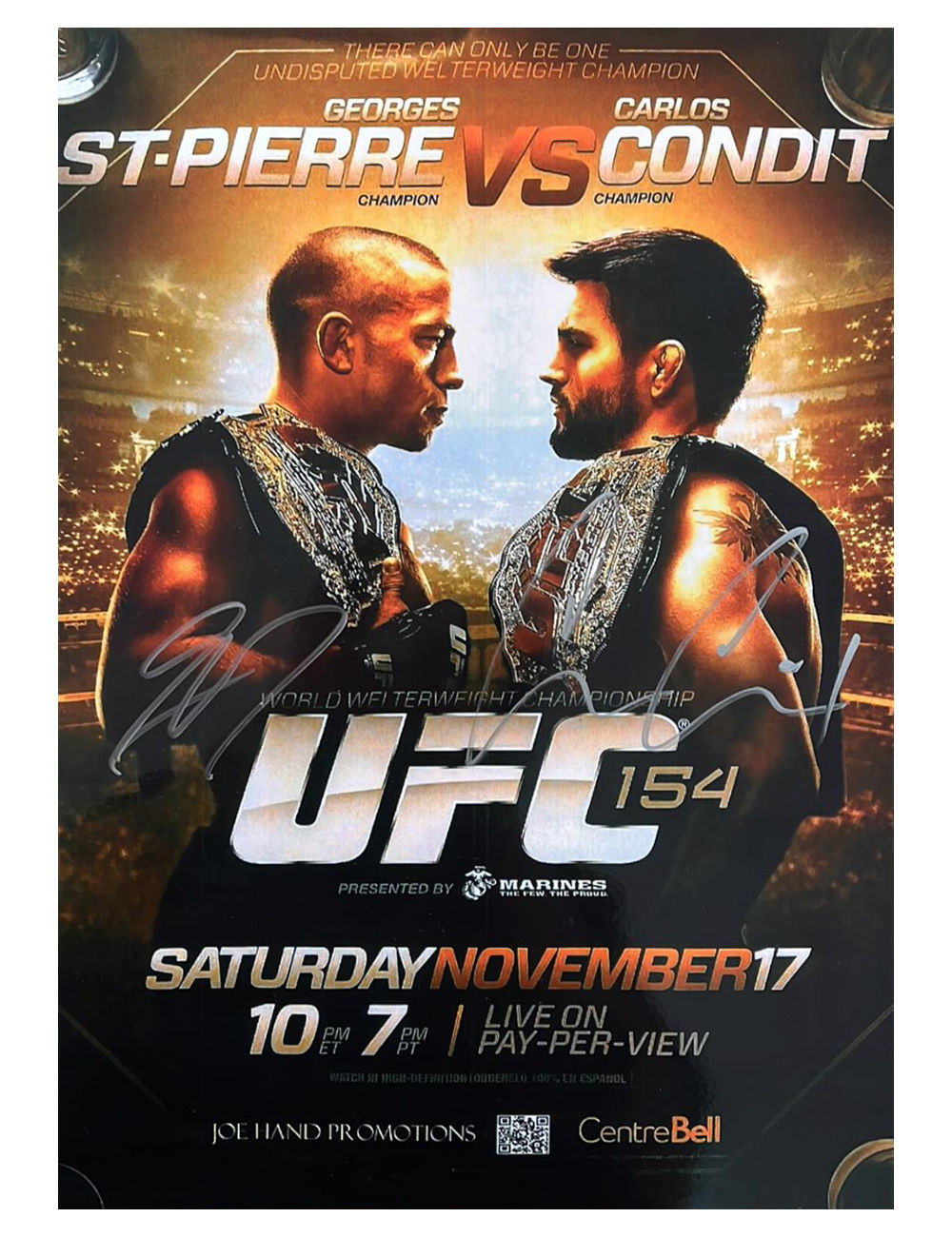 A3 MMA / UFC Poster Signed by GSP and Carlos Condit