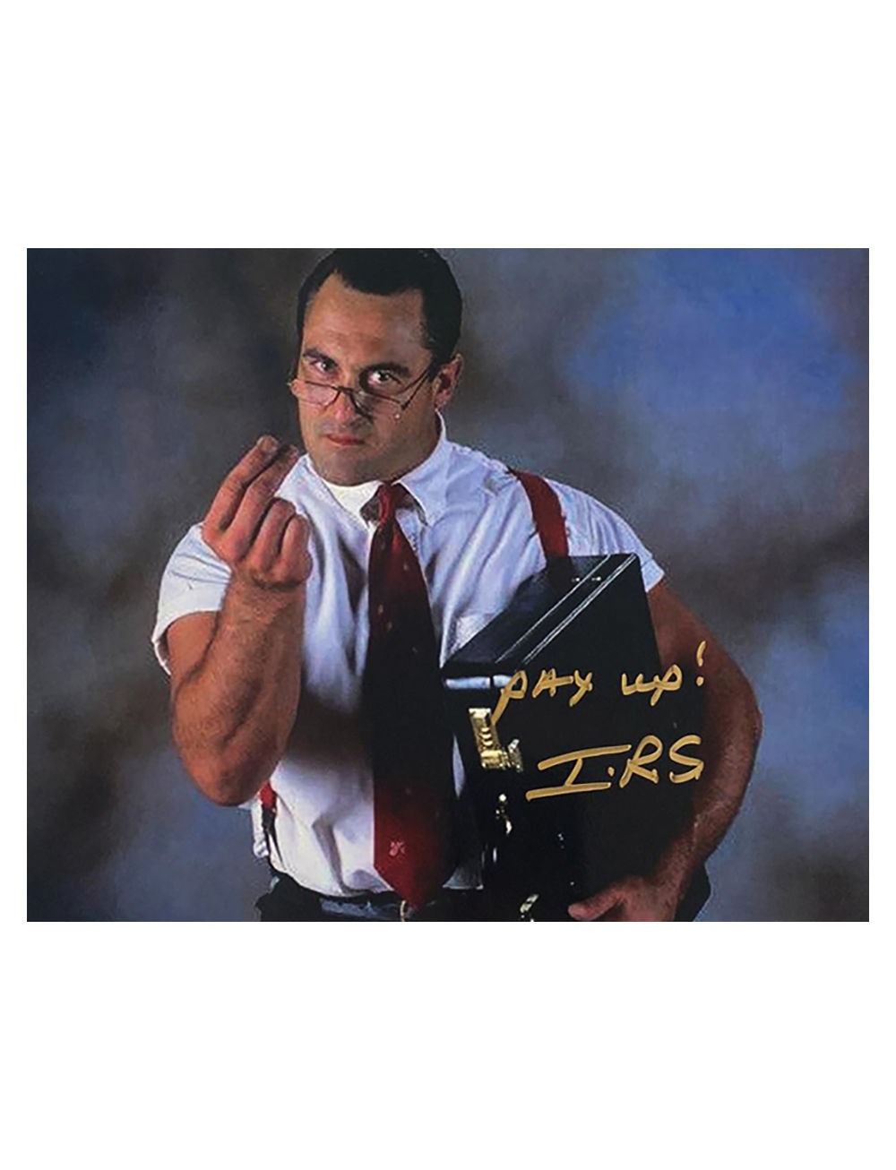 10x8 Print Signed by Wrestling Legend IRS