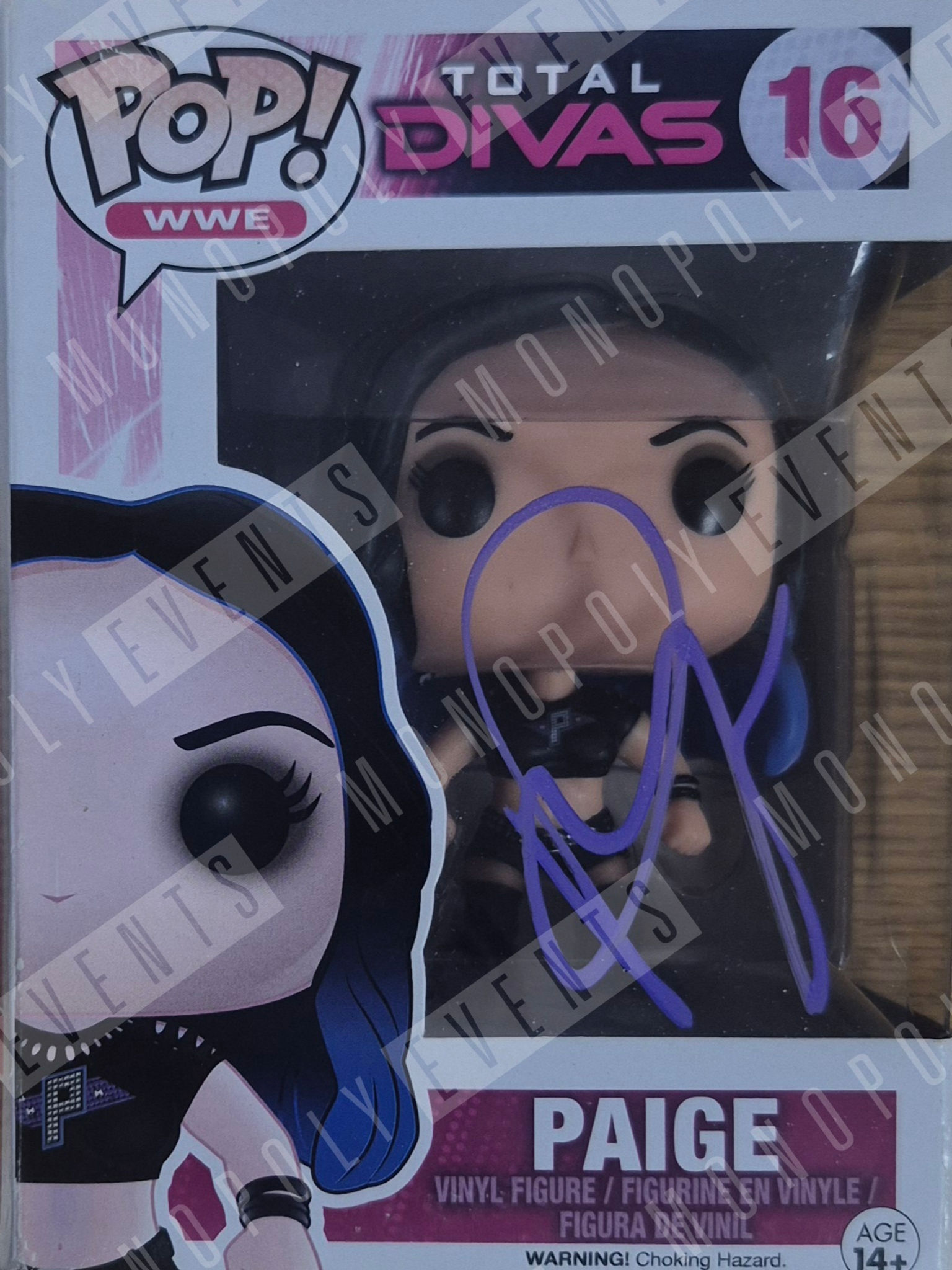 Paige Signed Funko #16 WWE Total Divas Paige