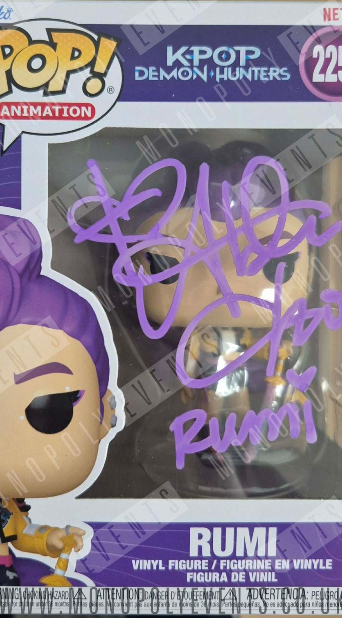 Arden Cho Signed Funko #2257 K-Pop Demon Hunters Rumi & Fans Quote