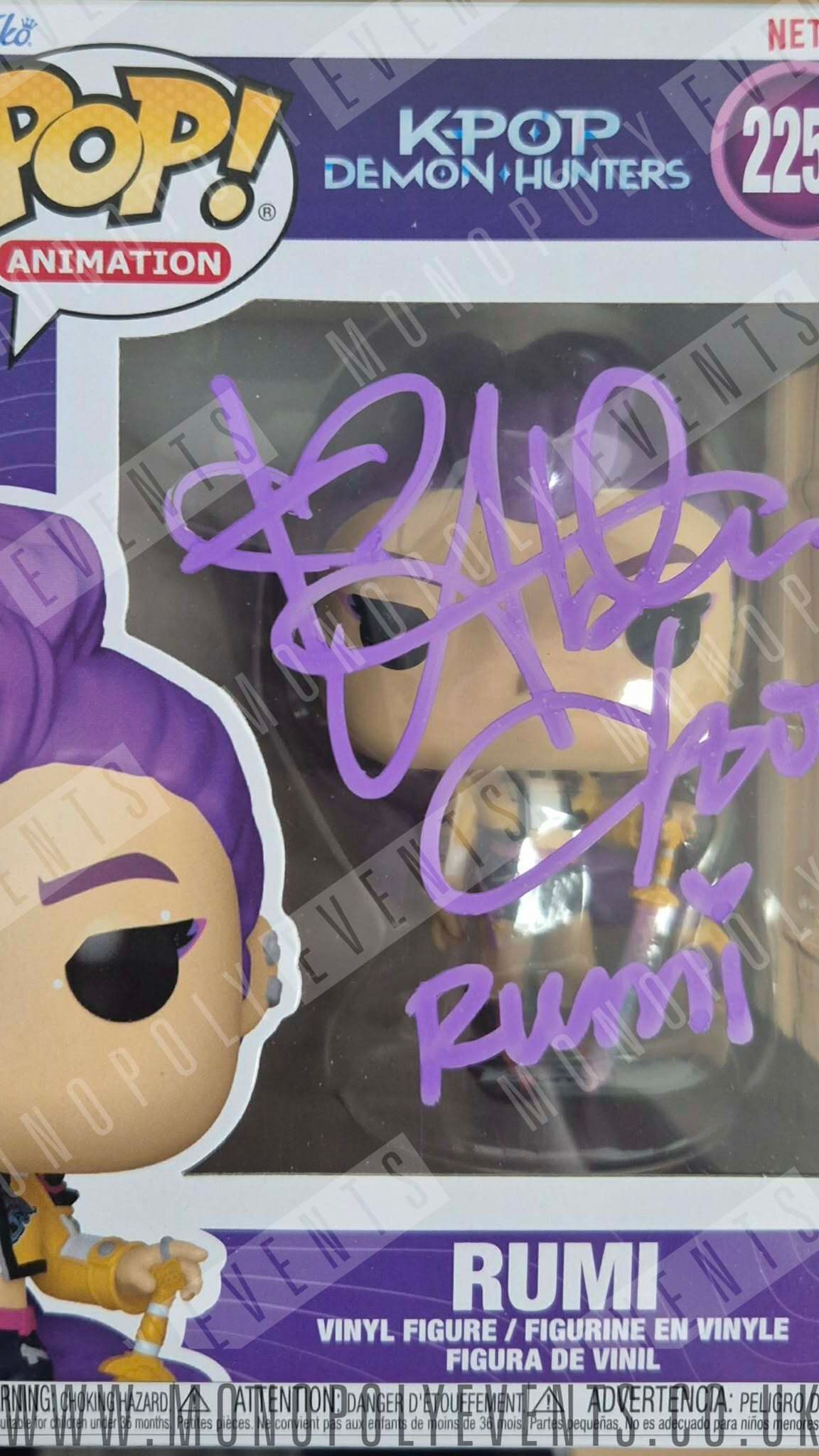 Arden Cho Signed Funko #2257 K-Pop Demon Hunters Rumi & Quote