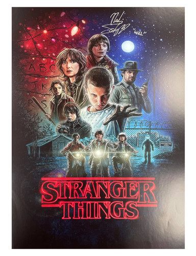 A2 Stranger Things S1 Poster Signed By Noah Schnapp | Action Force