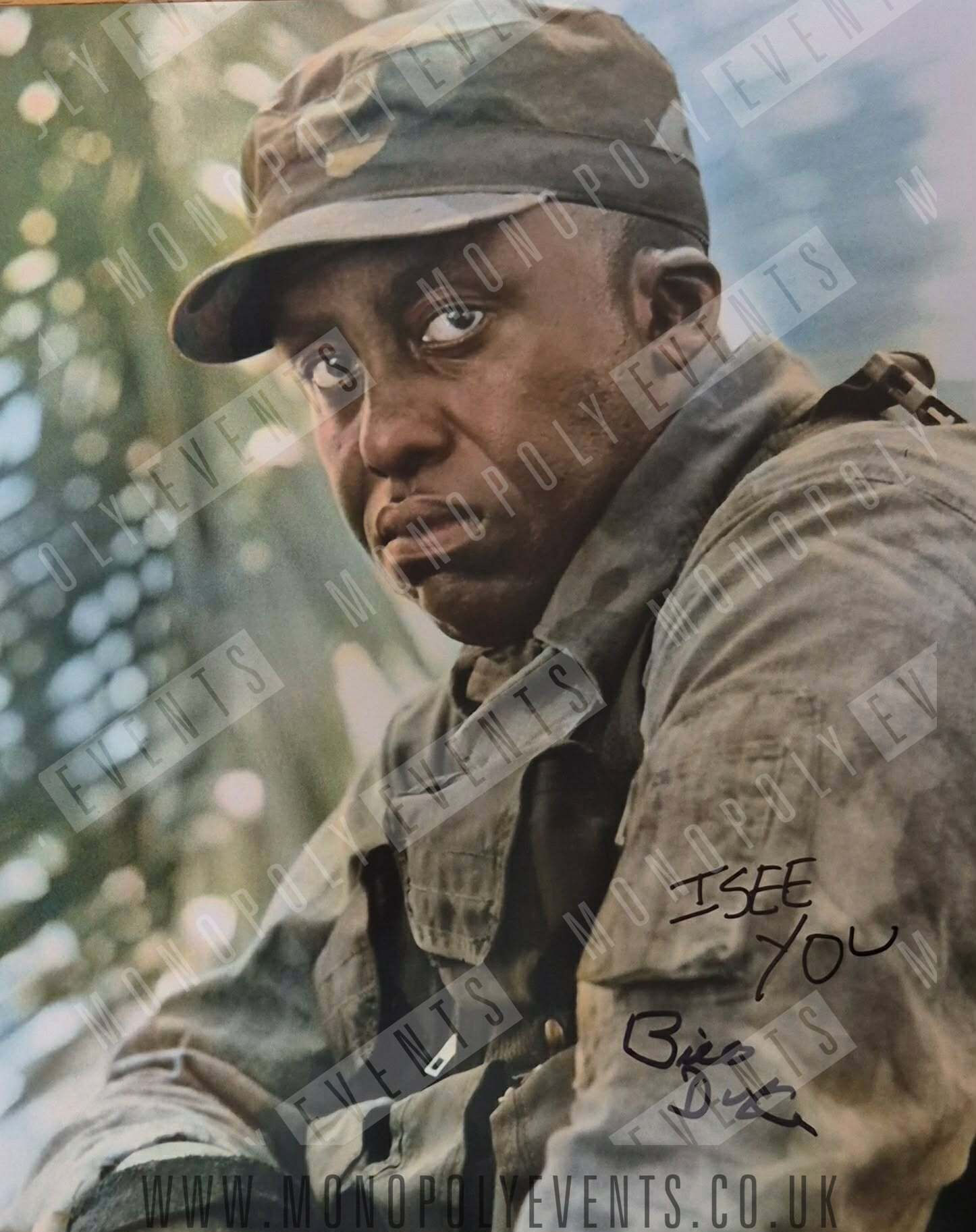 Bill Duke Signed Predator 8x10" Print I See you Bottom Right