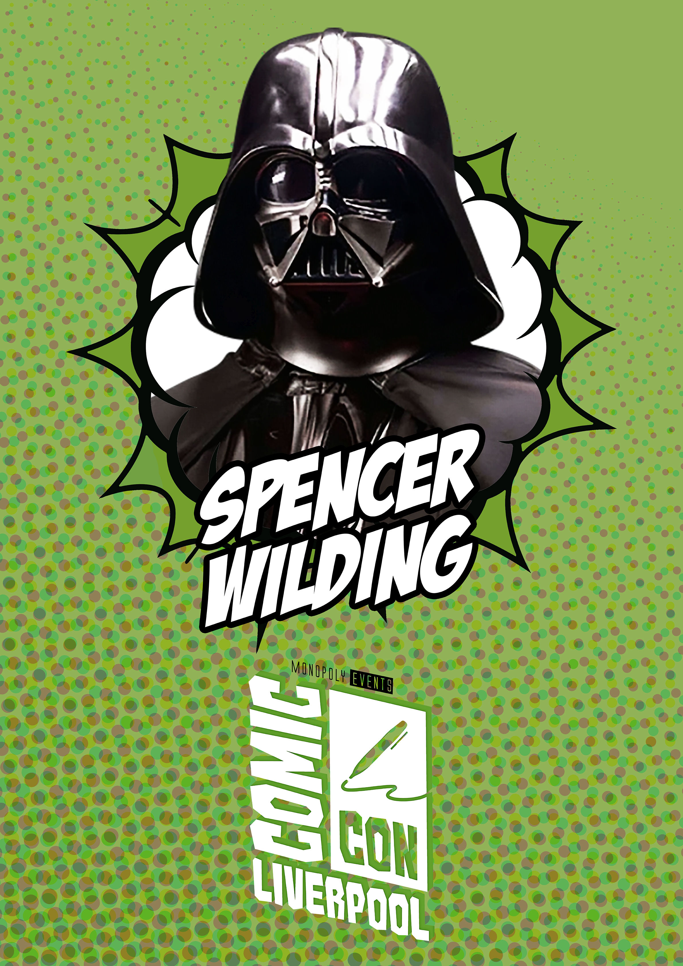 Spencer Wilding Signed Comic Con Liverpool A0 Poster
