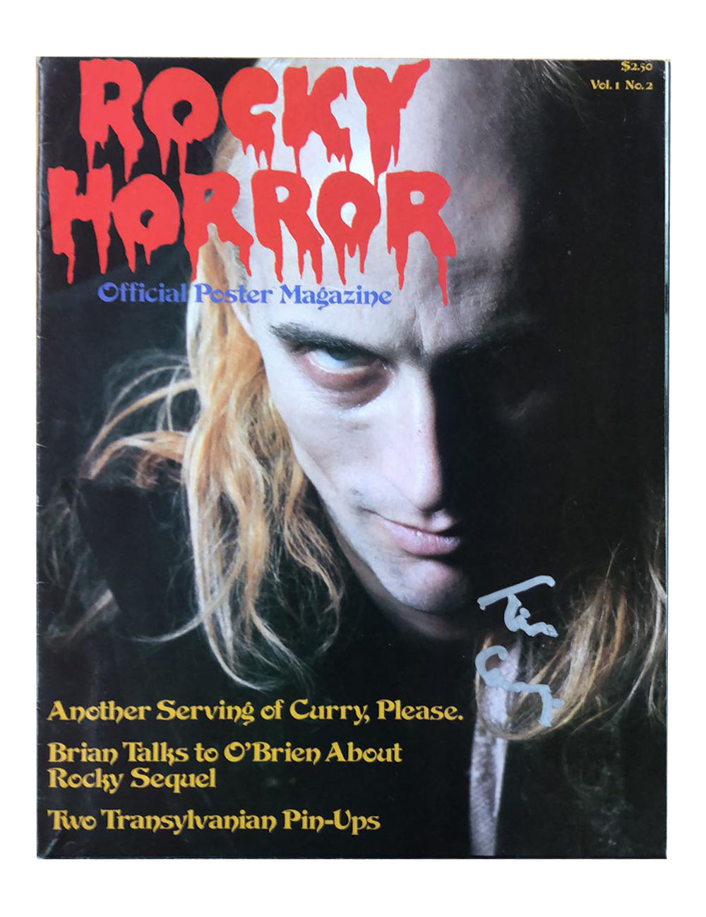 Rare Rocky Horror Official Poster Magazine Issue 2 Signed by Tim Curry