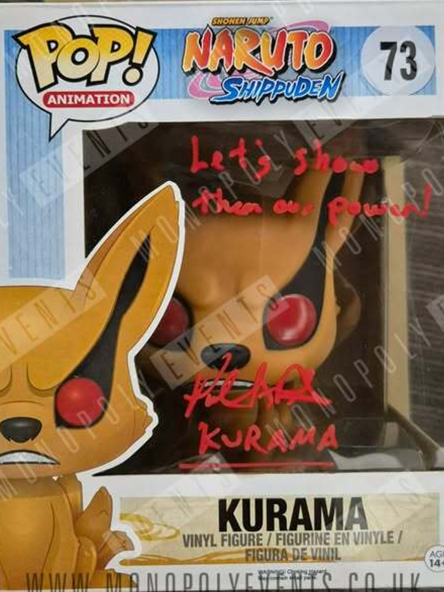 Paul St Peter Signed Funko #73 Animation Naruto Kurama