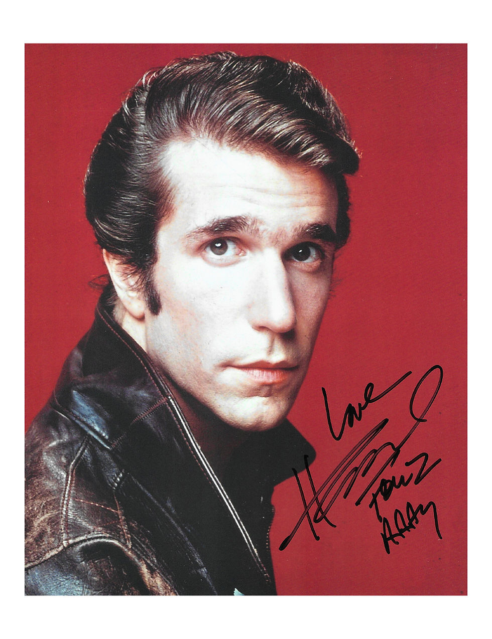 Thumbnail: Collection of 8x10 Fonzie Prints With Different Quotes Signed By Henry