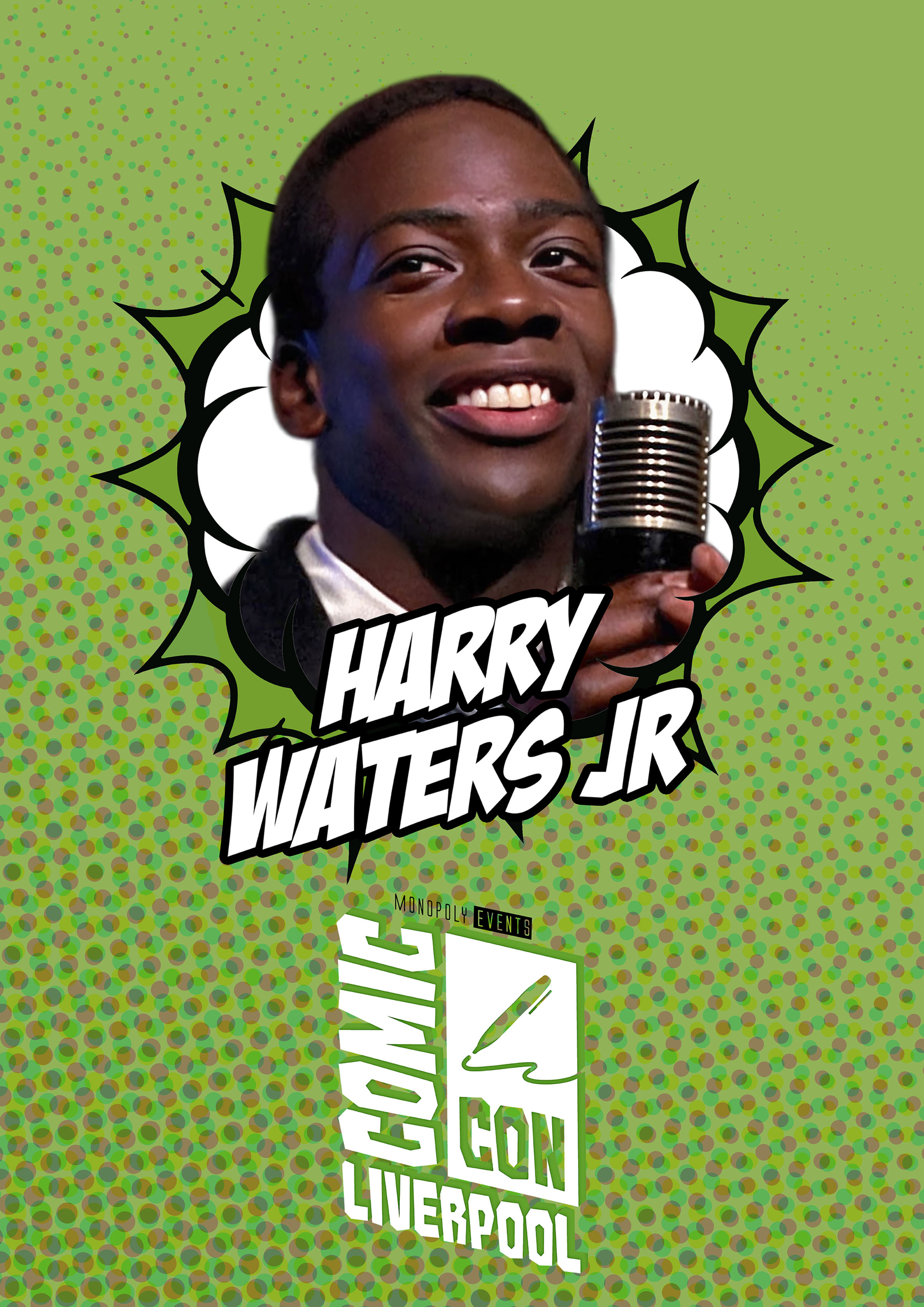 Harry Waters JR Signed Comic Con Liverpool A0 Poster