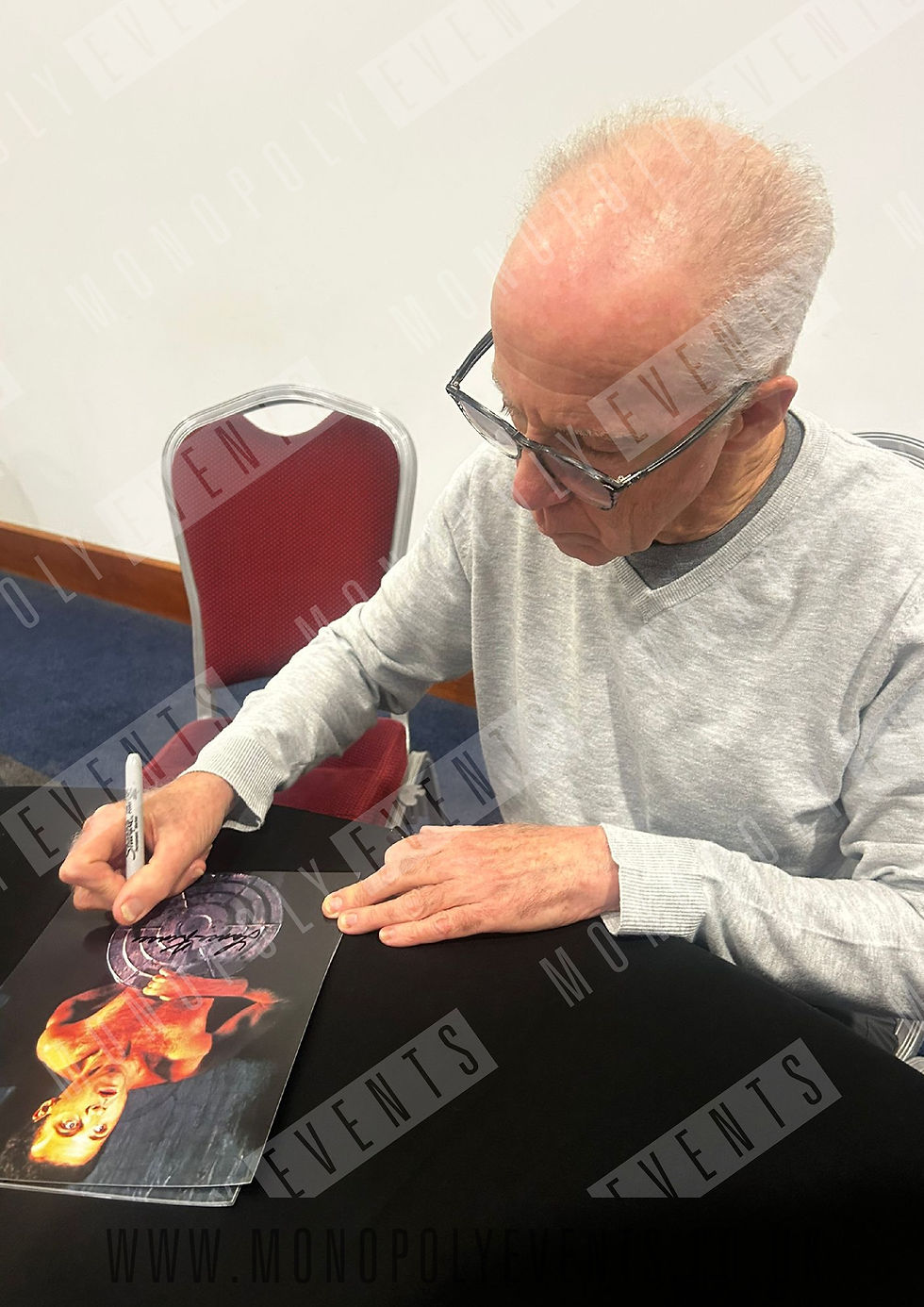 Thumbnail: 8x10" Police Academy Bin Lid Print Signed by Lance Kinsey