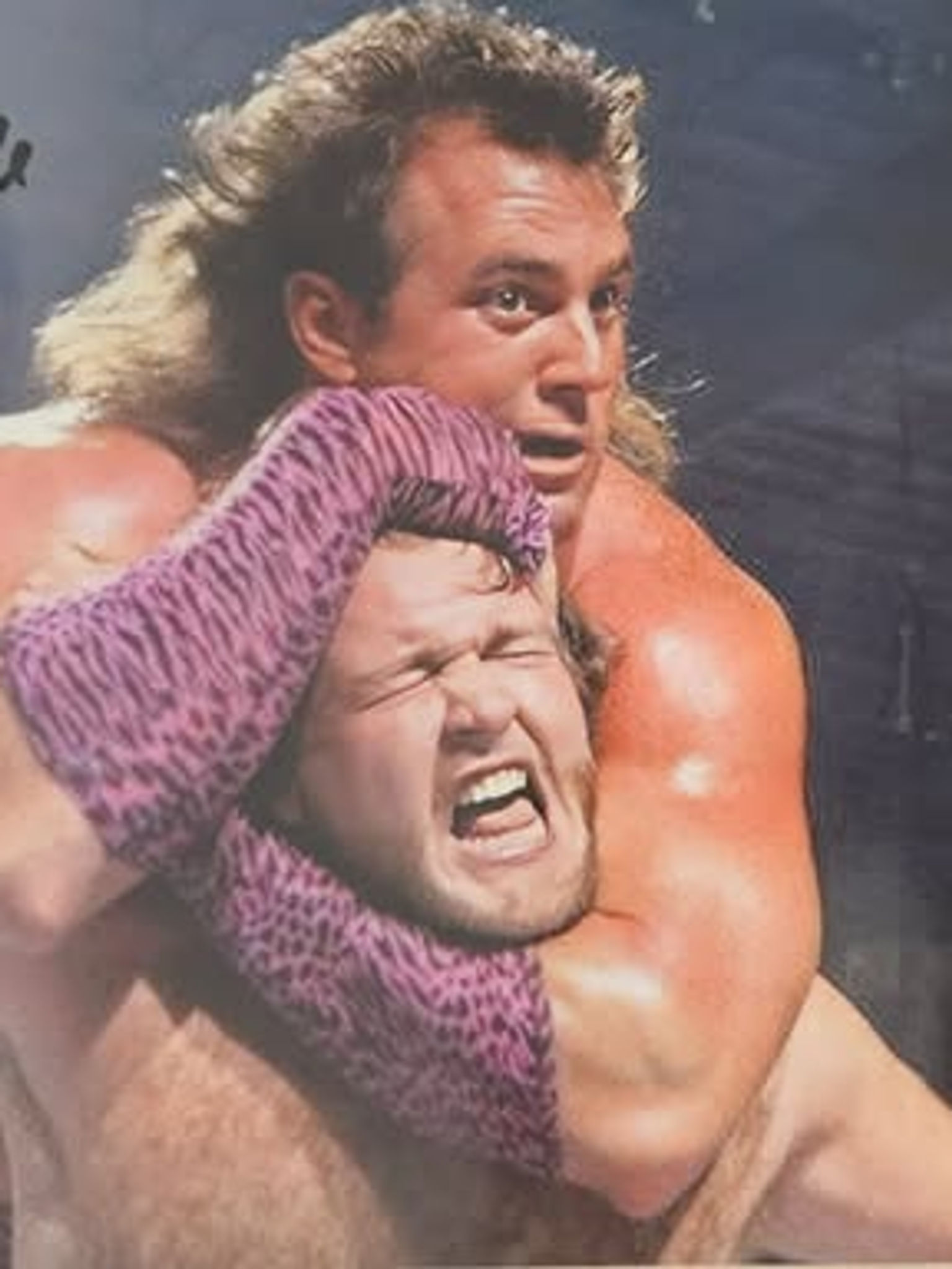 Brutus Beefcake Signed Wrestling Headlock 10x8” Print
