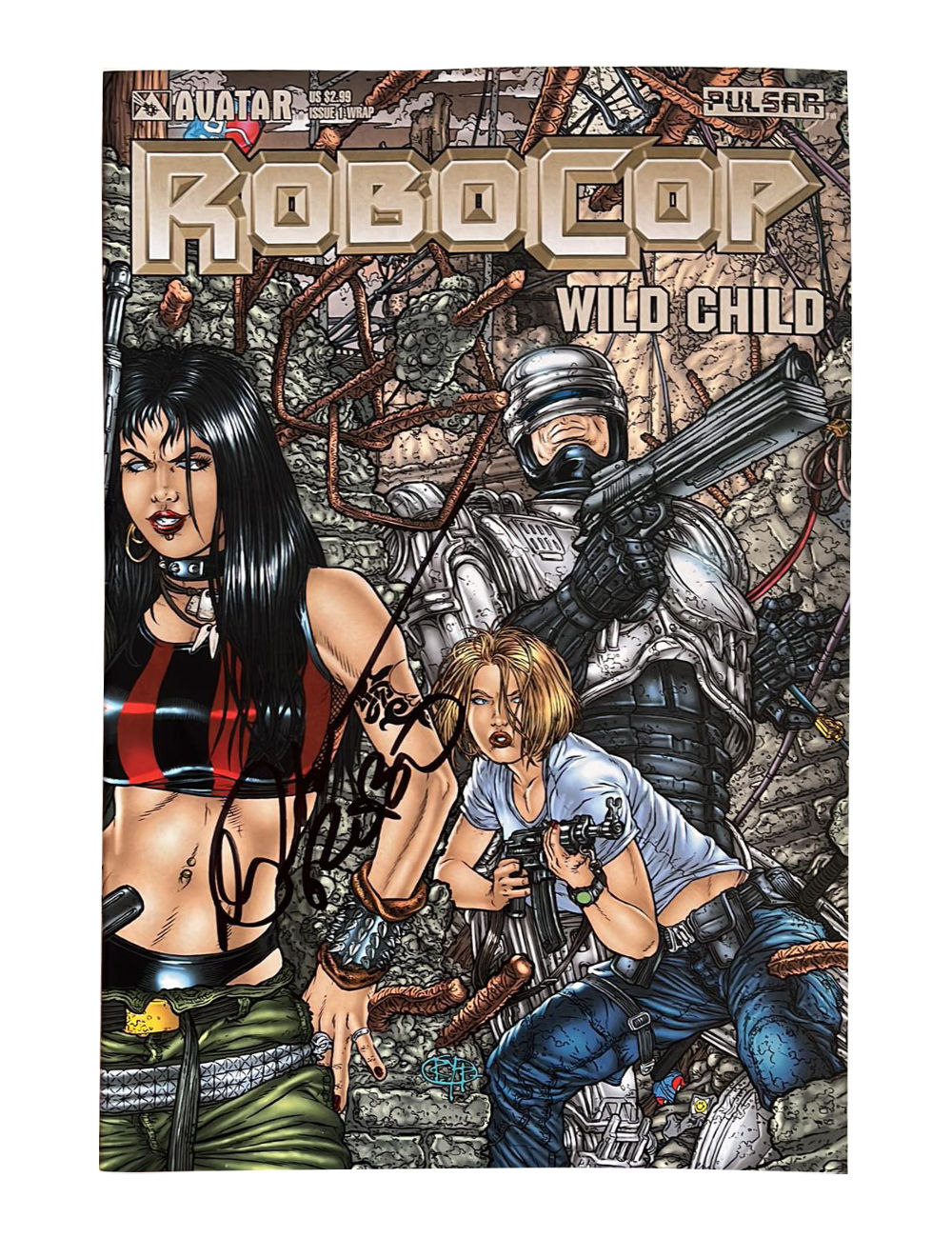 Robocop Wild Child #1 Cover Wrap Comic Signed by Peter Weller