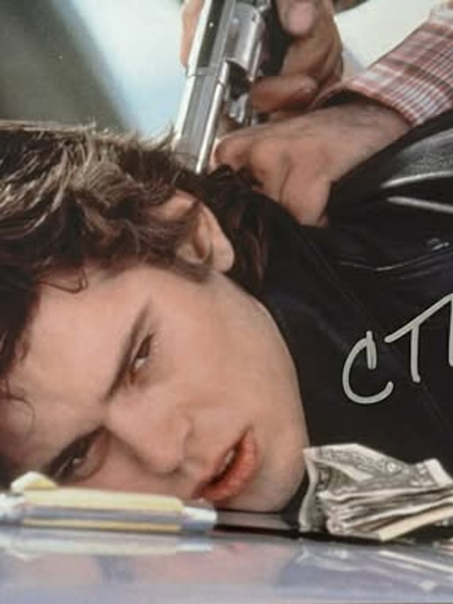 10x8" The Hitcher Gun to Head Print Signed by C Thomas Howell in Silver