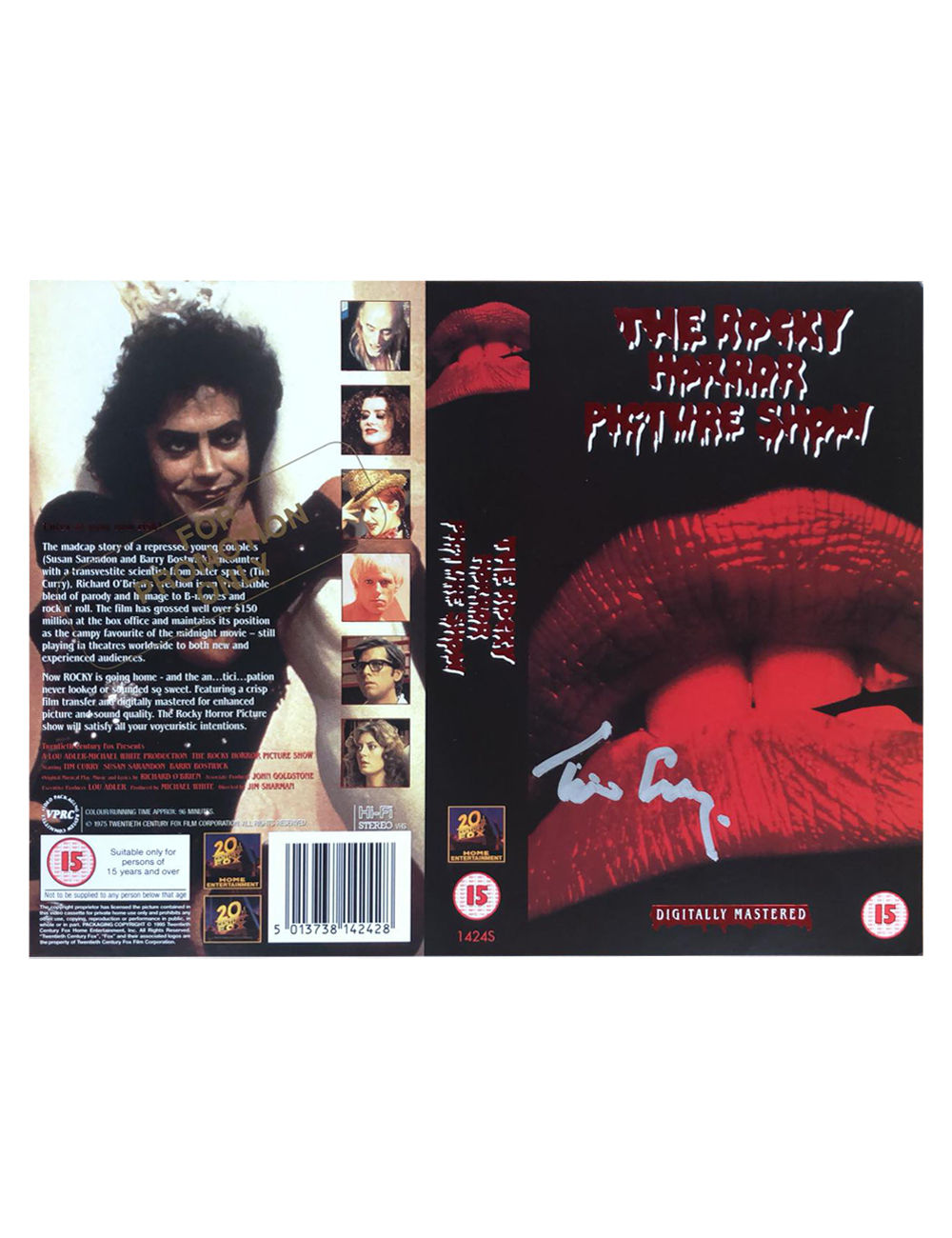 Rare Rocky Horror Promo VHS Sleeve With 90s Release Art Signed by T