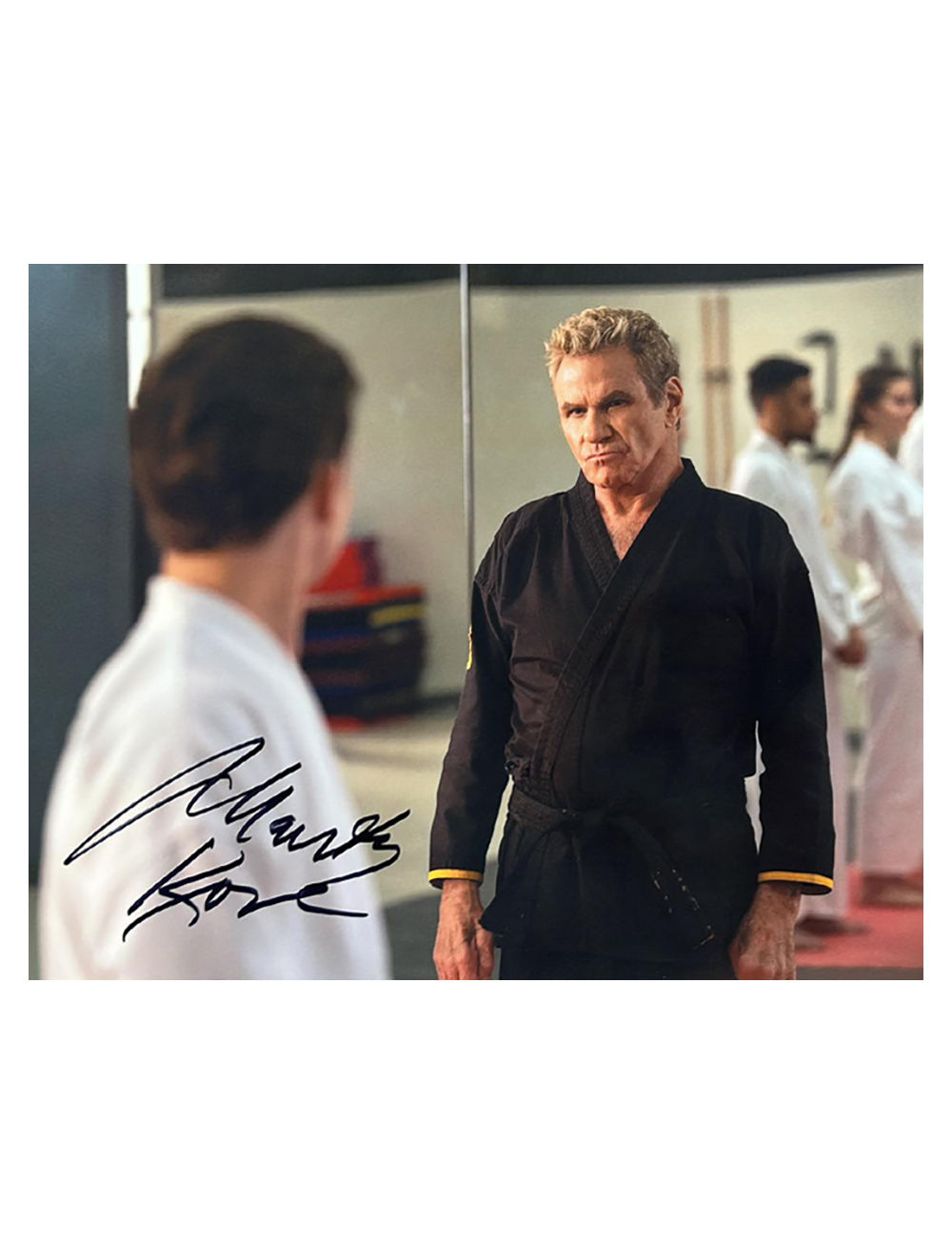 10x8" Cobra Kai Print Signed in Black by Martin Kove