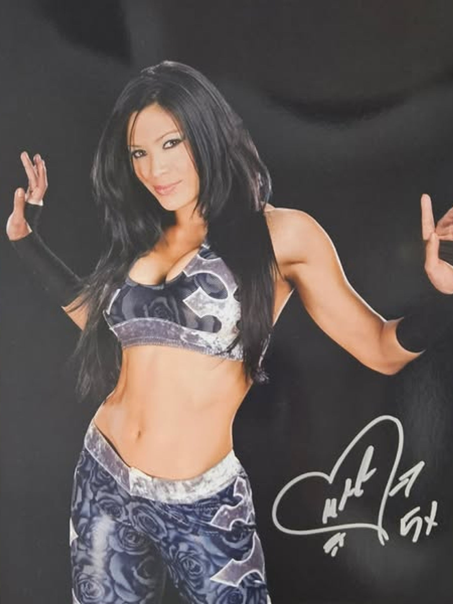Melina Signed Wrestling Posing 8x10” Print