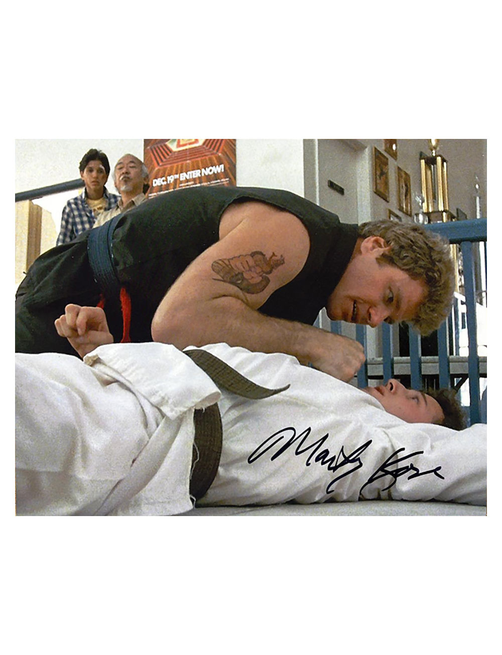 10x8" The Karate Kid Print Signed in Black by Martin Kove
