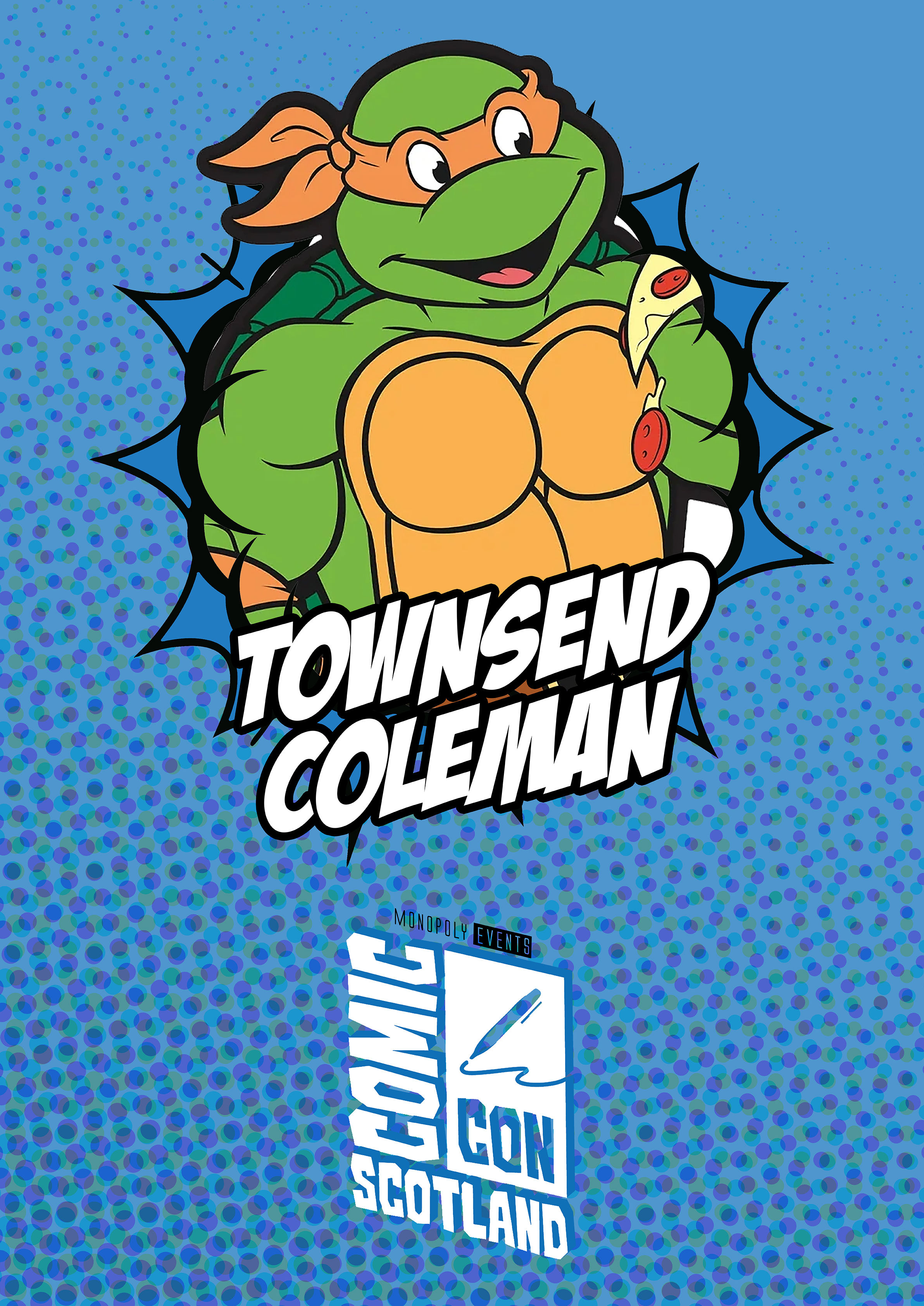 Townsend Coleman Signed Comic Con Scotland (Edinburgh) A0 Poster