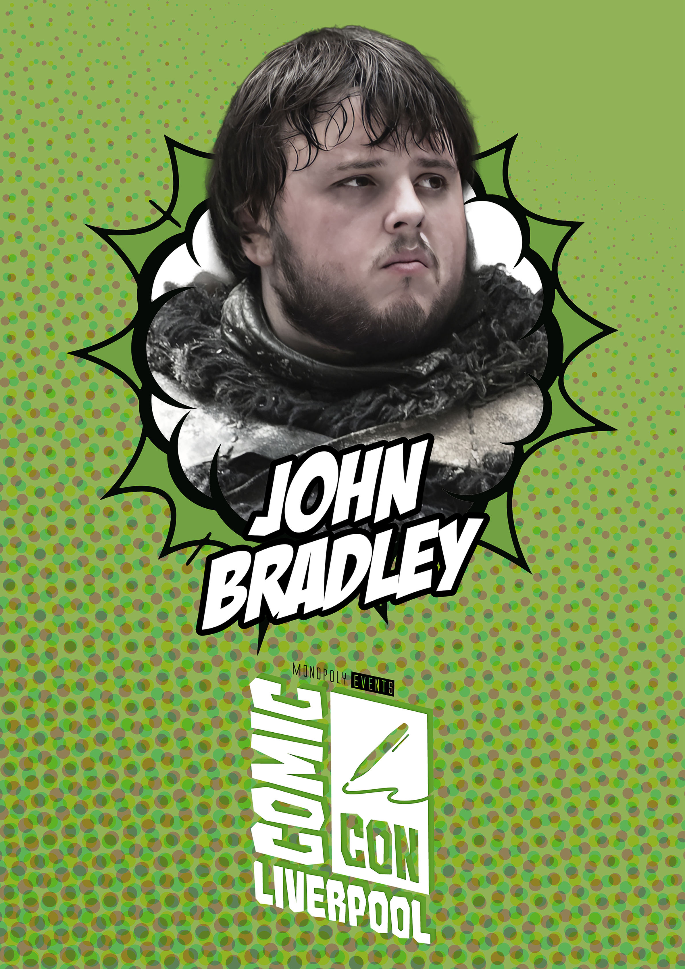 John Bradley Signed Comic Con Liverpool A0 Poster