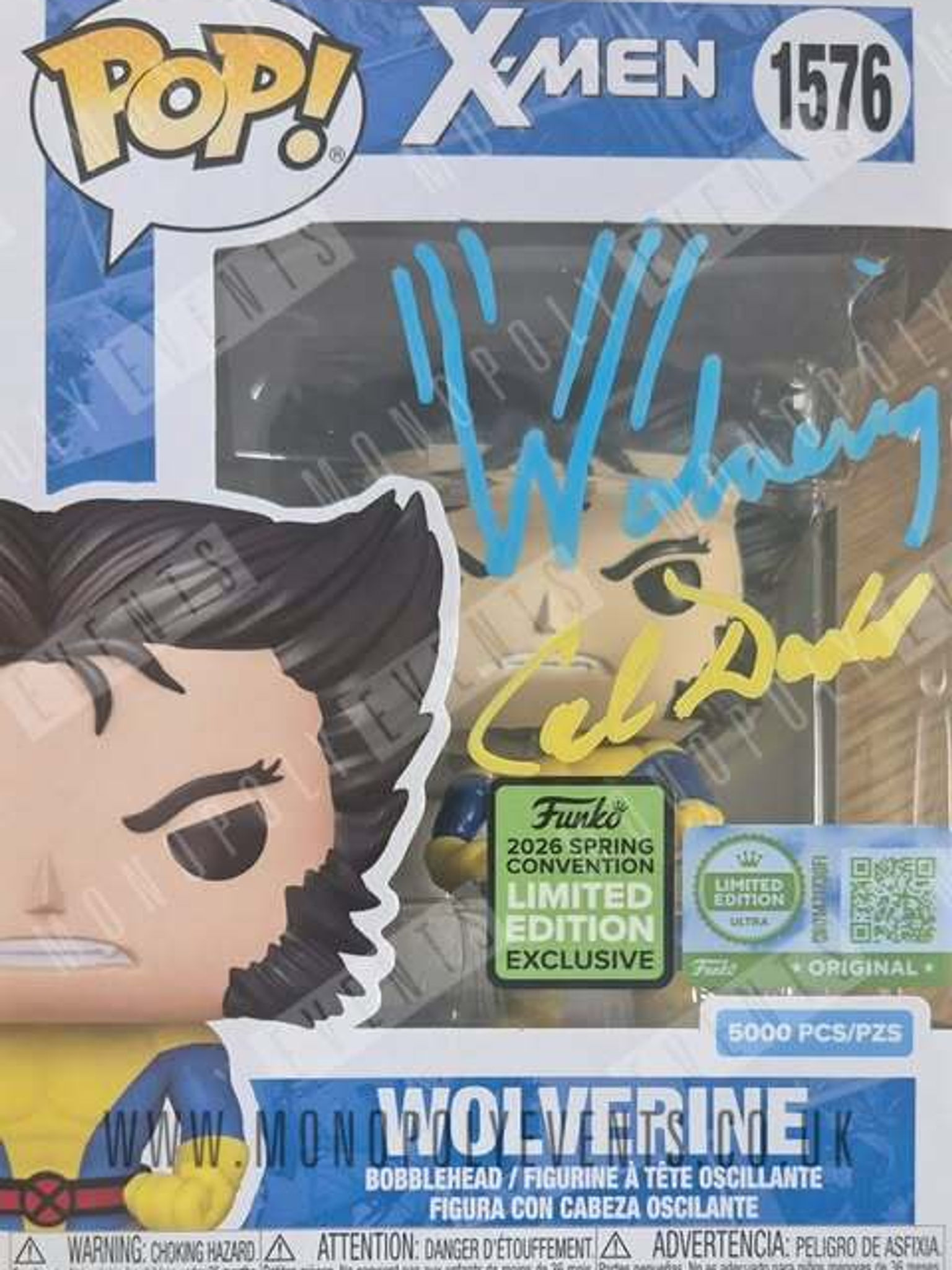 Cal Dodd Signed Funko #1576 X-Men Wolverine ECC Shared
