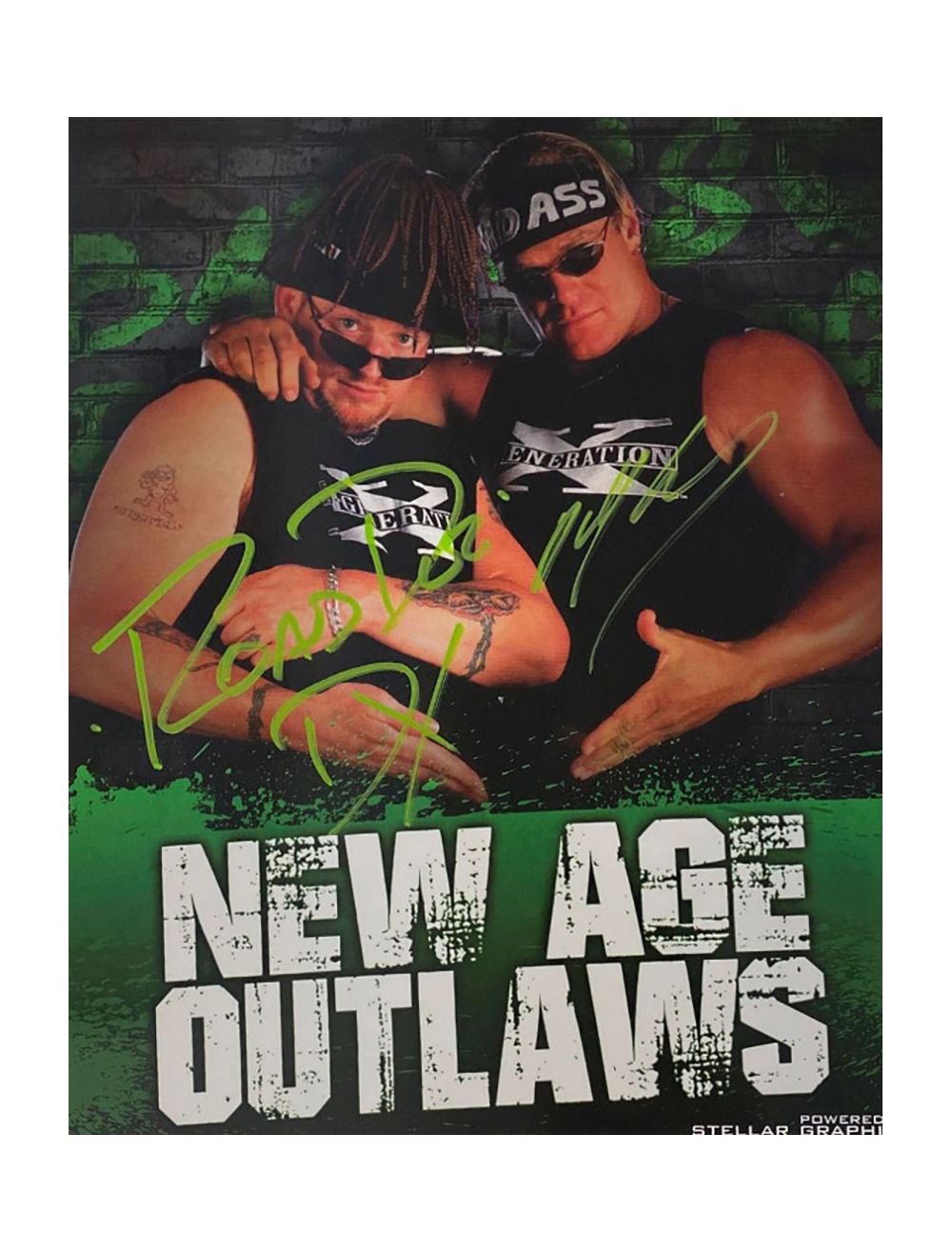 8x10 Print Signed by Wrestling Legends New Age Outlaws - Road Dogg &amp;