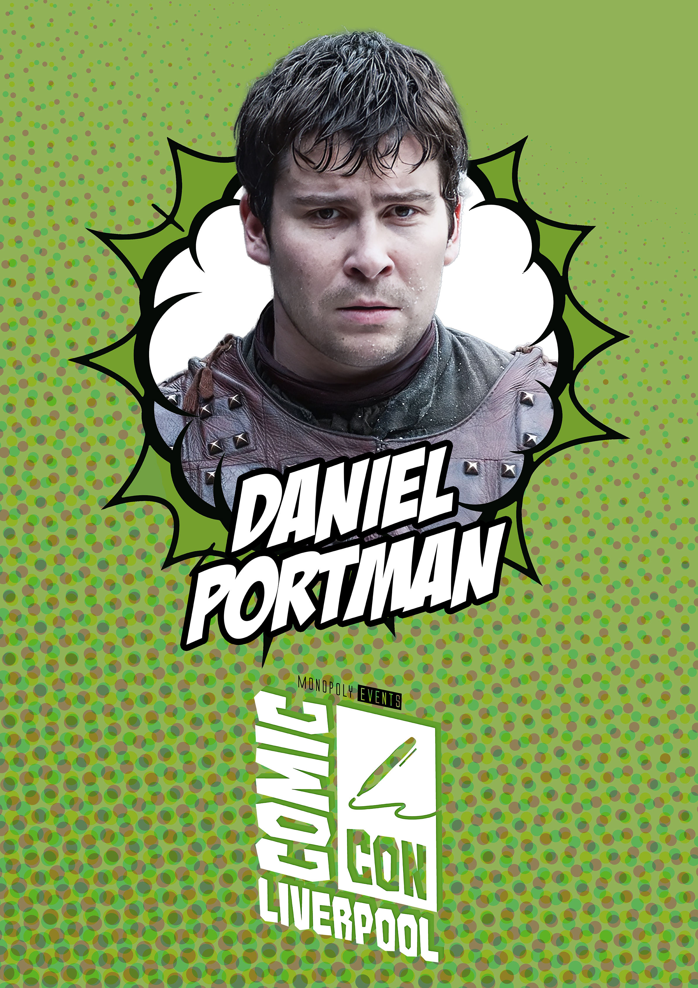 Daniel Portman Signed Comic Con Liverpool A0 Poster