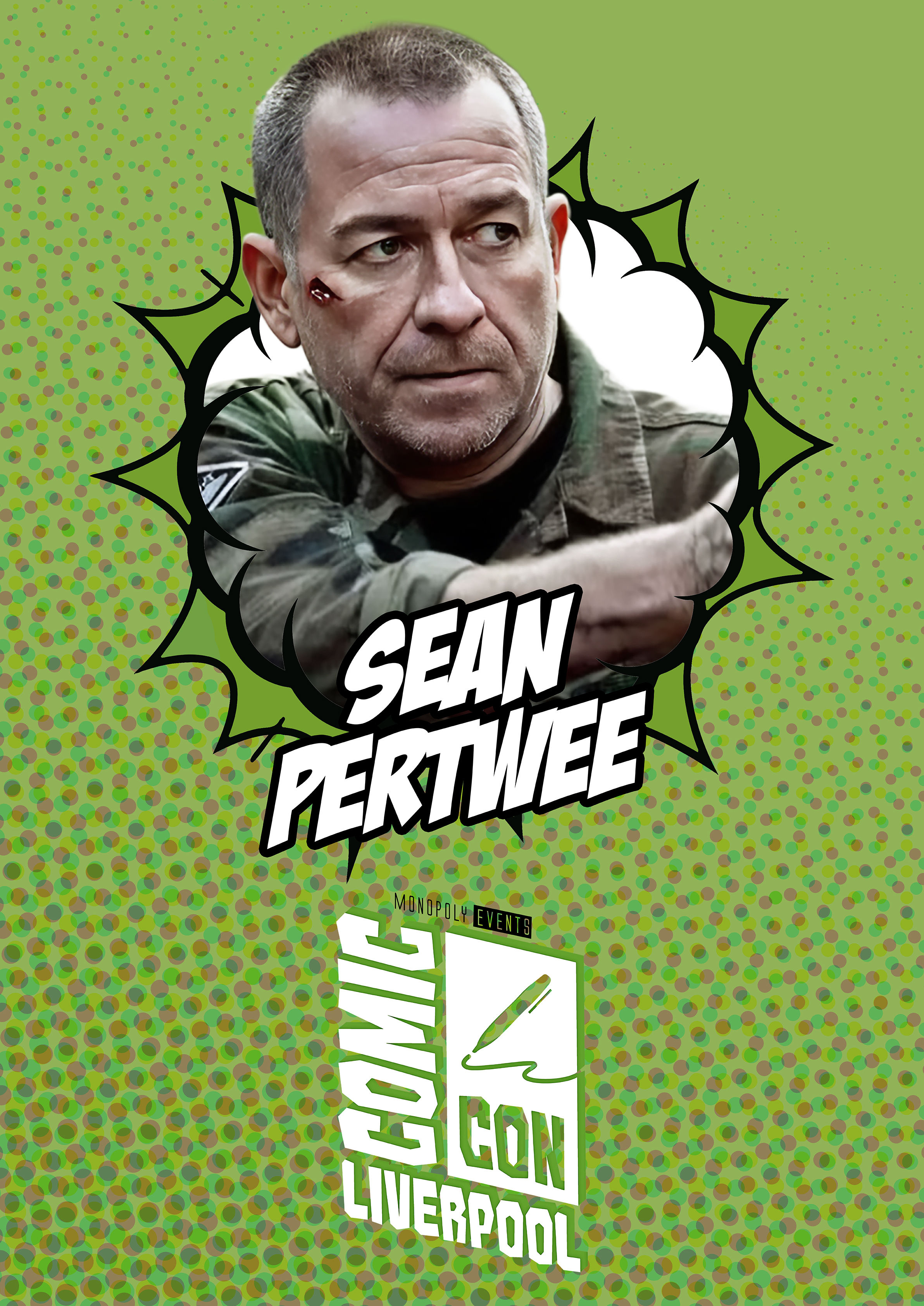 Sean Pertwee Signed Comic Con Liverpool A0 Poster
