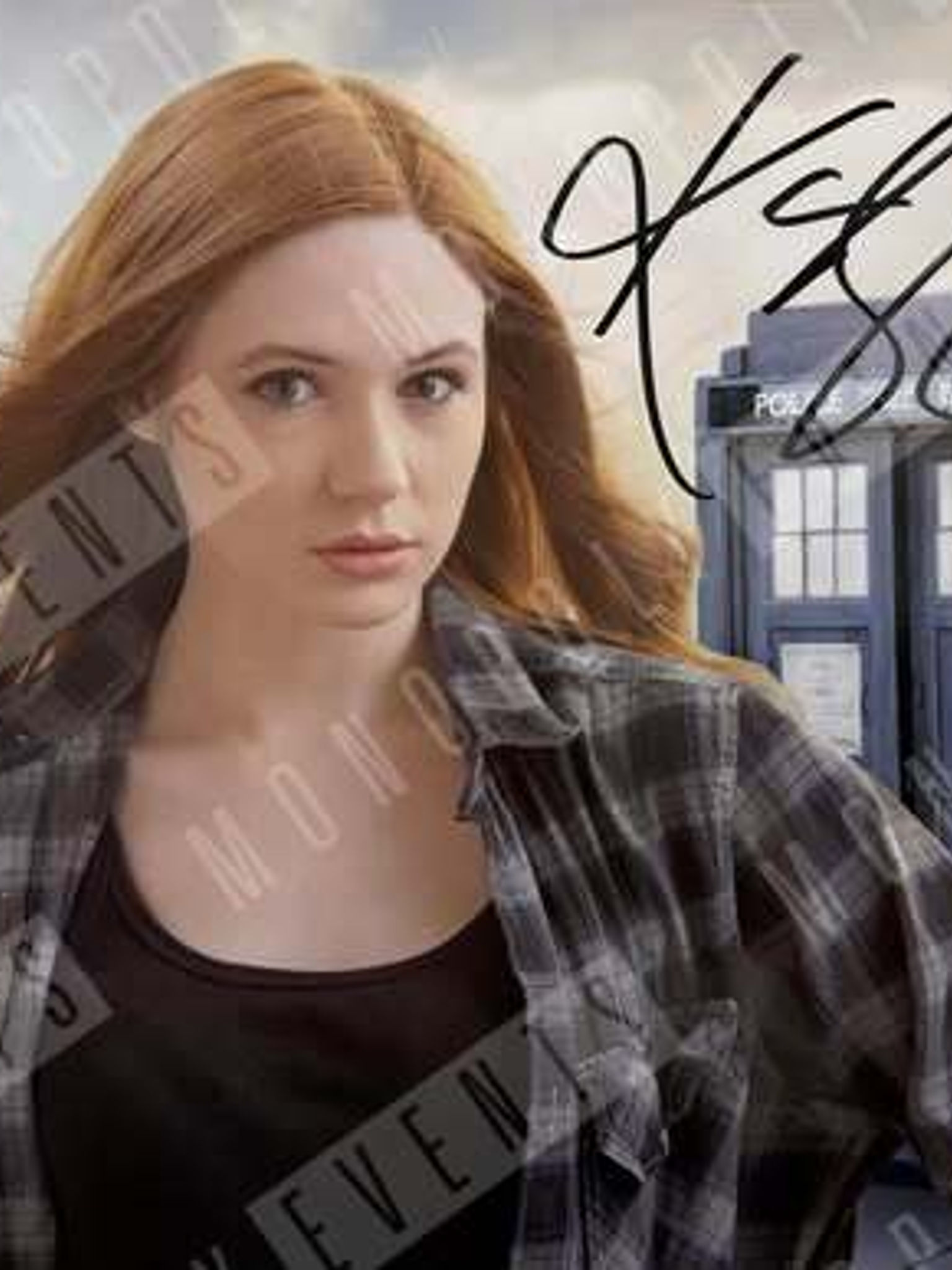 Karen Gillan Signed Doctor Who Close Up 10x8” Print