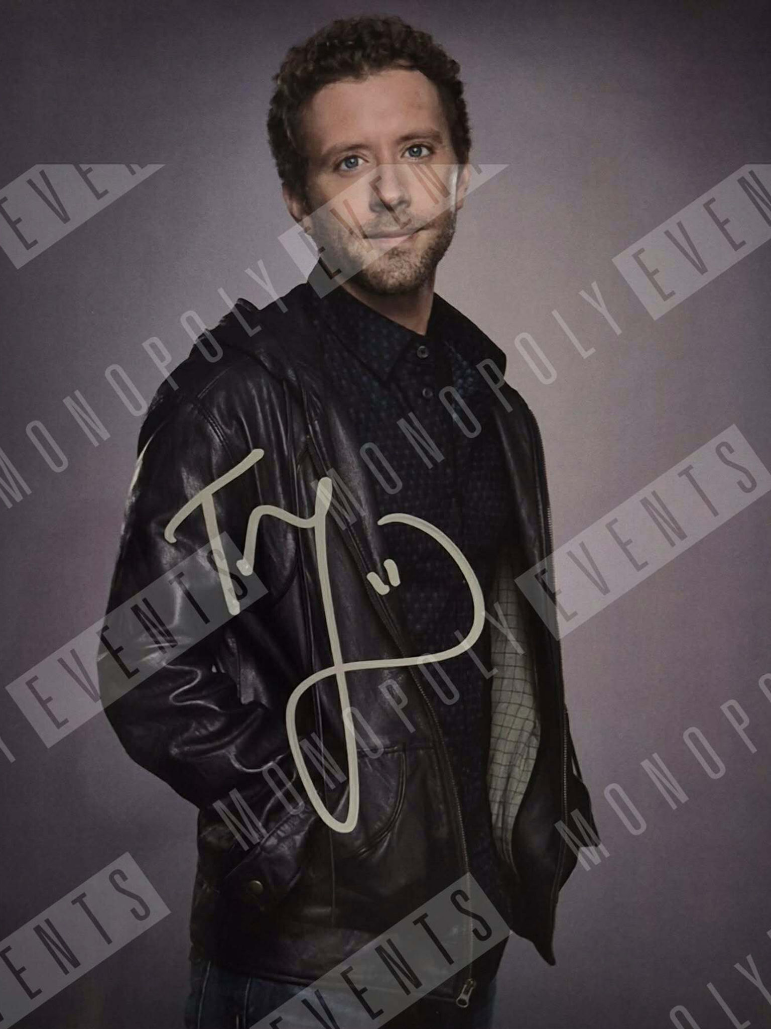 T.J Thyne Signed Bones Grey Promo 8x10" Print