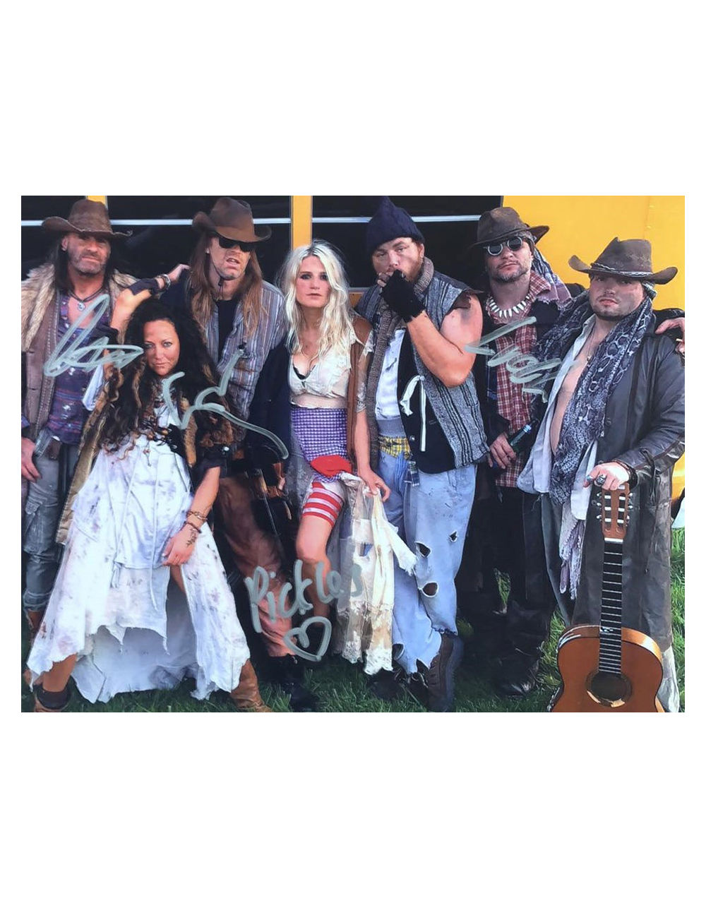 10x8" Print Signed by Rednex's Spades, Cash, Boneduster Crock and Pickles