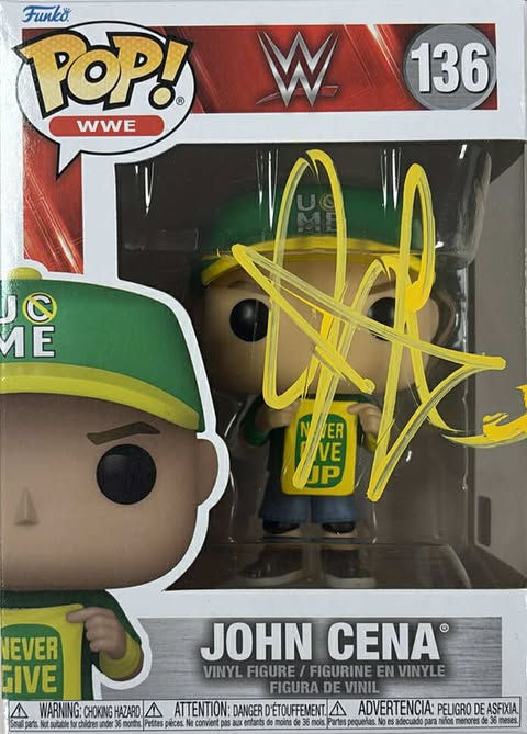 #136 WWE John Cena Funko Signed by John Cena